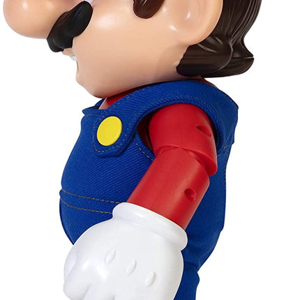 SUPER MARIO It's-A Me, Mario! Collectible Action Figure, Talking Posable Mario Figure, 30+ Phrases and Game Sounds – 12 Inches Tall