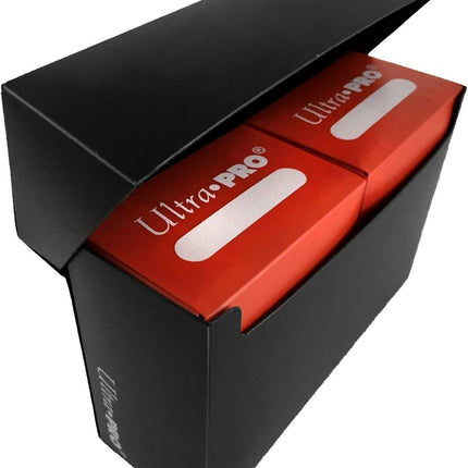 Ultra Pro 3-Compartment Over Sized Black Deck Box, Fits 2 Deck Boxes, 1-Count