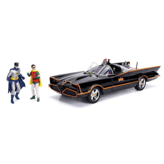 DC Comics Classic TV Series Batmobile Die-cast Car, 1:18 Scale Vehicle & 3" Batman & Robin Collectible Figurine