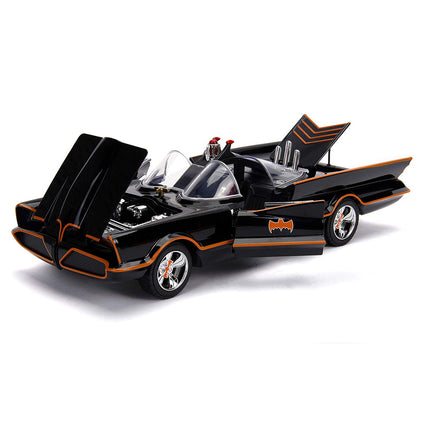 DC Comics Classic TV Series Batmobile Die-cast Car, 1:18 Scale Vehicle & 3" Batman & Robin Collectible Figurine